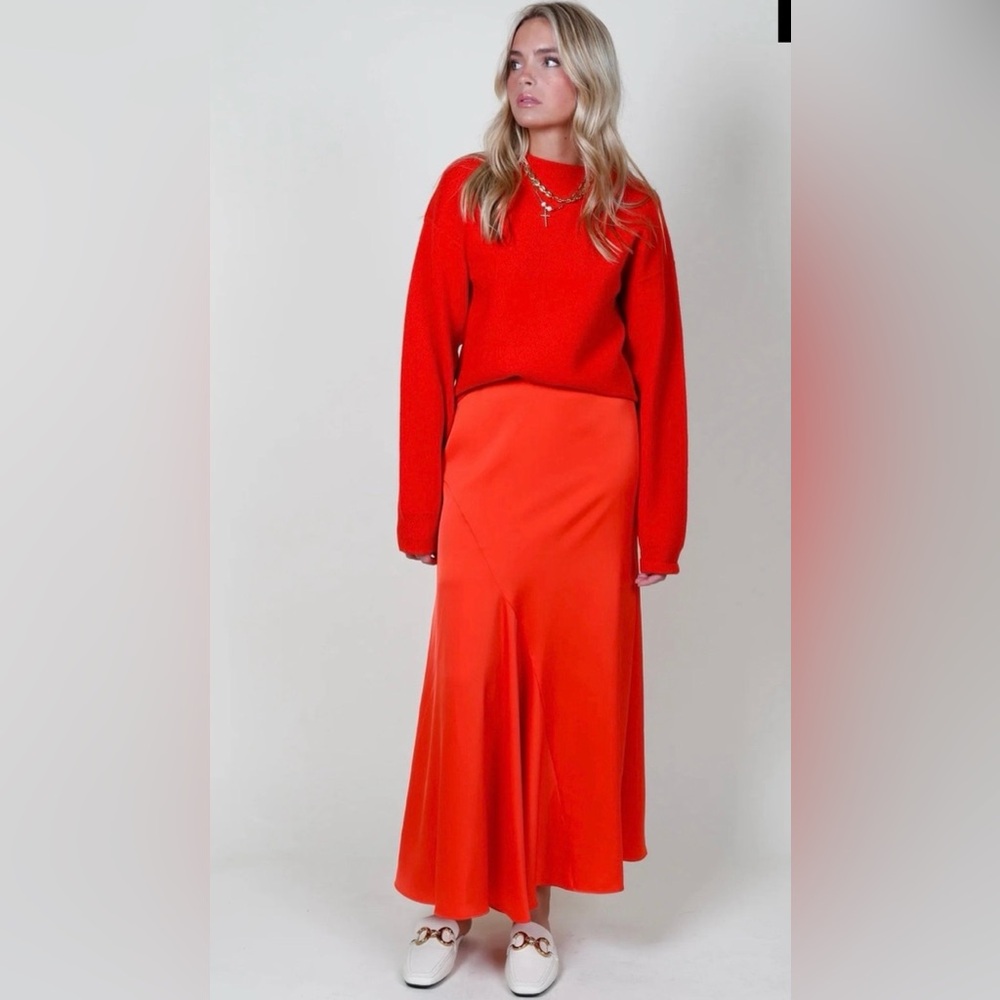 DEREK LAM Paulette Flared Midi Skirt - Sunset Size 20 NWT